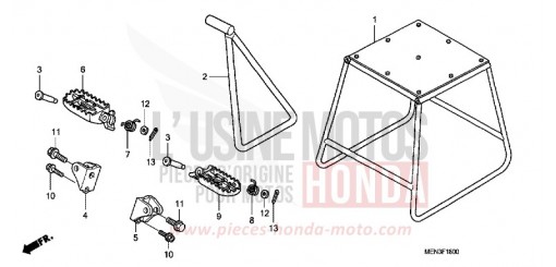 BEQUILLE/MARCHE CRF450RA de 2010